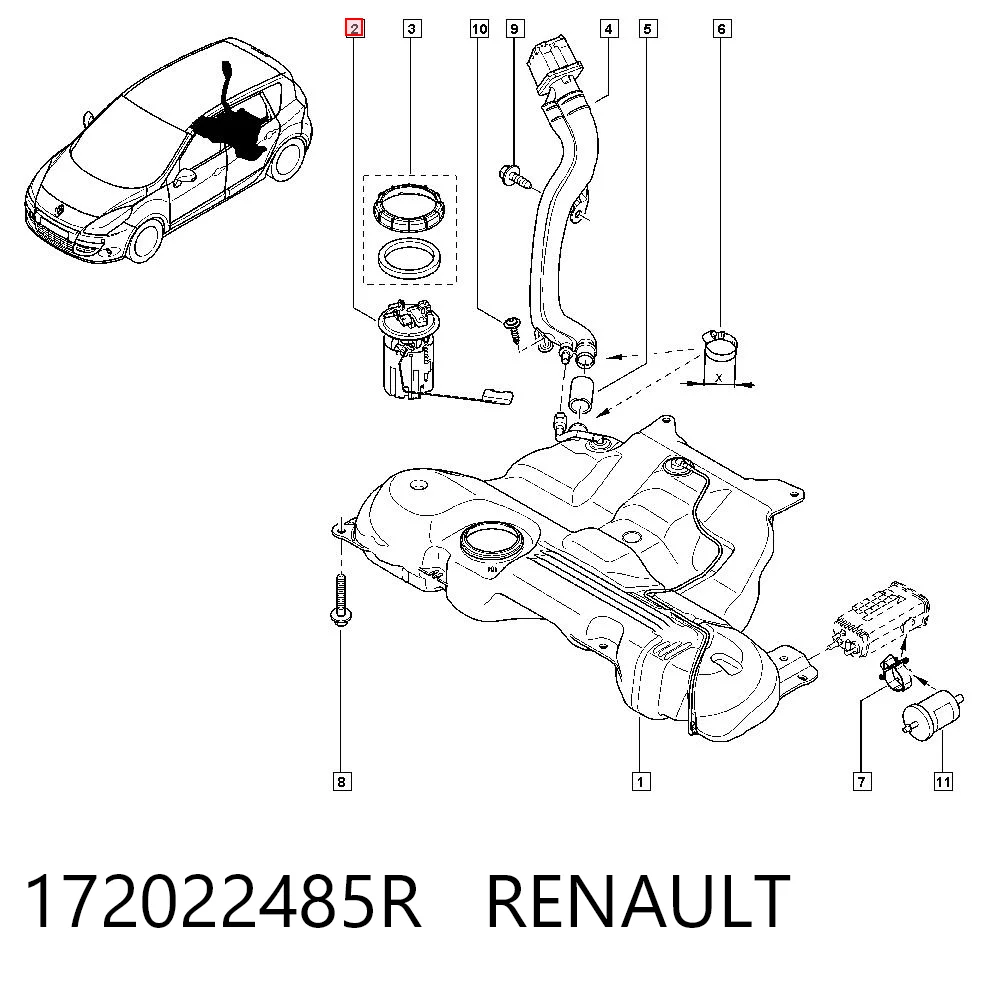 172022485R Renault (RVI) Электробензонасос