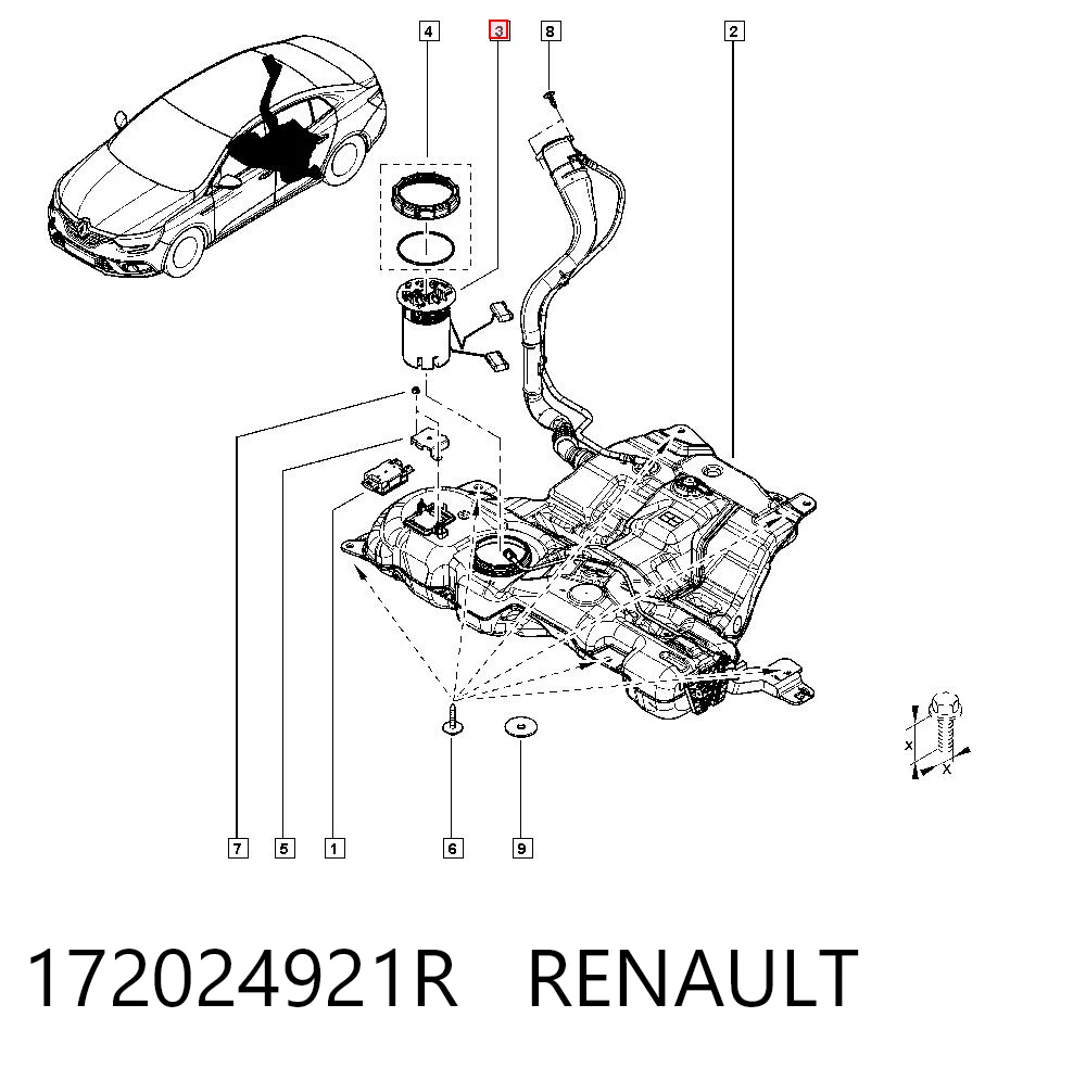 172024921R Renault (RVI) Электробензонасос