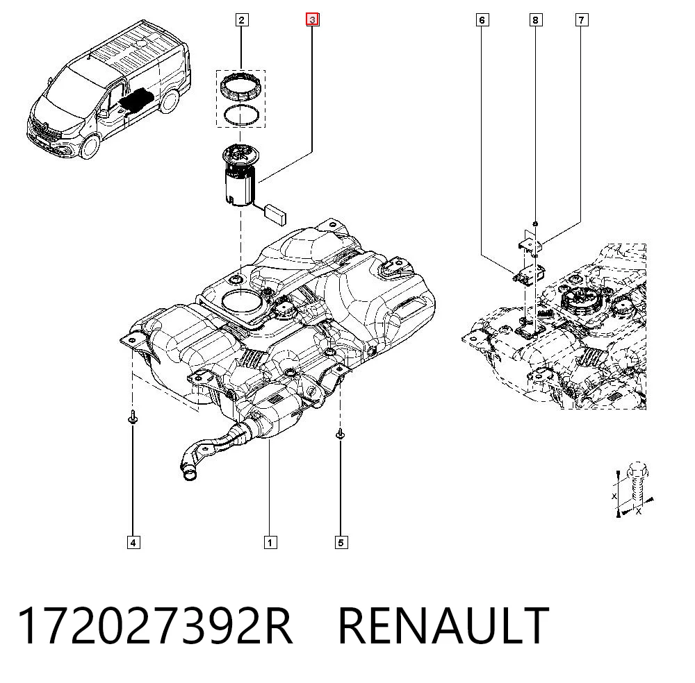 172027392R Renault (RVI) Электробензонасос