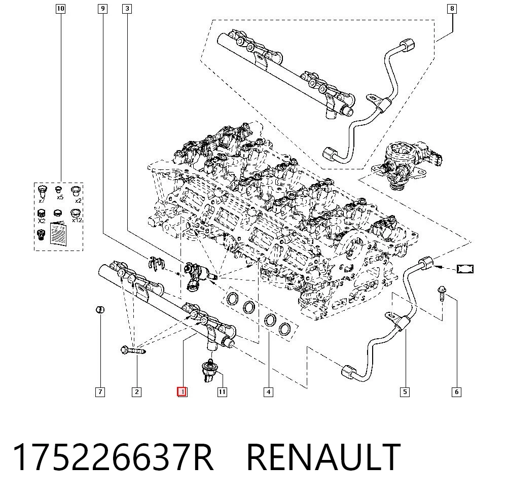 175226637R Renault (RVI) Топливная рампа