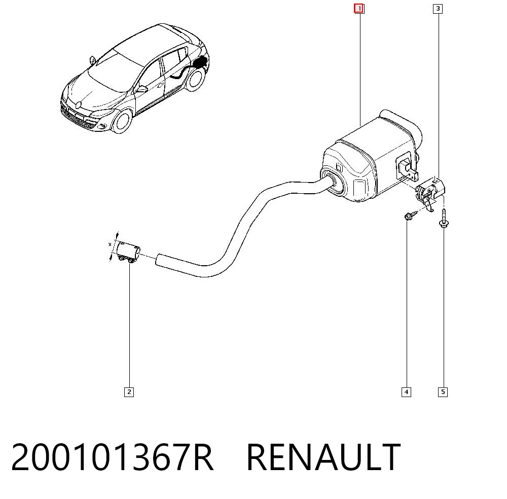  Глушитель задний Renault Megane 3