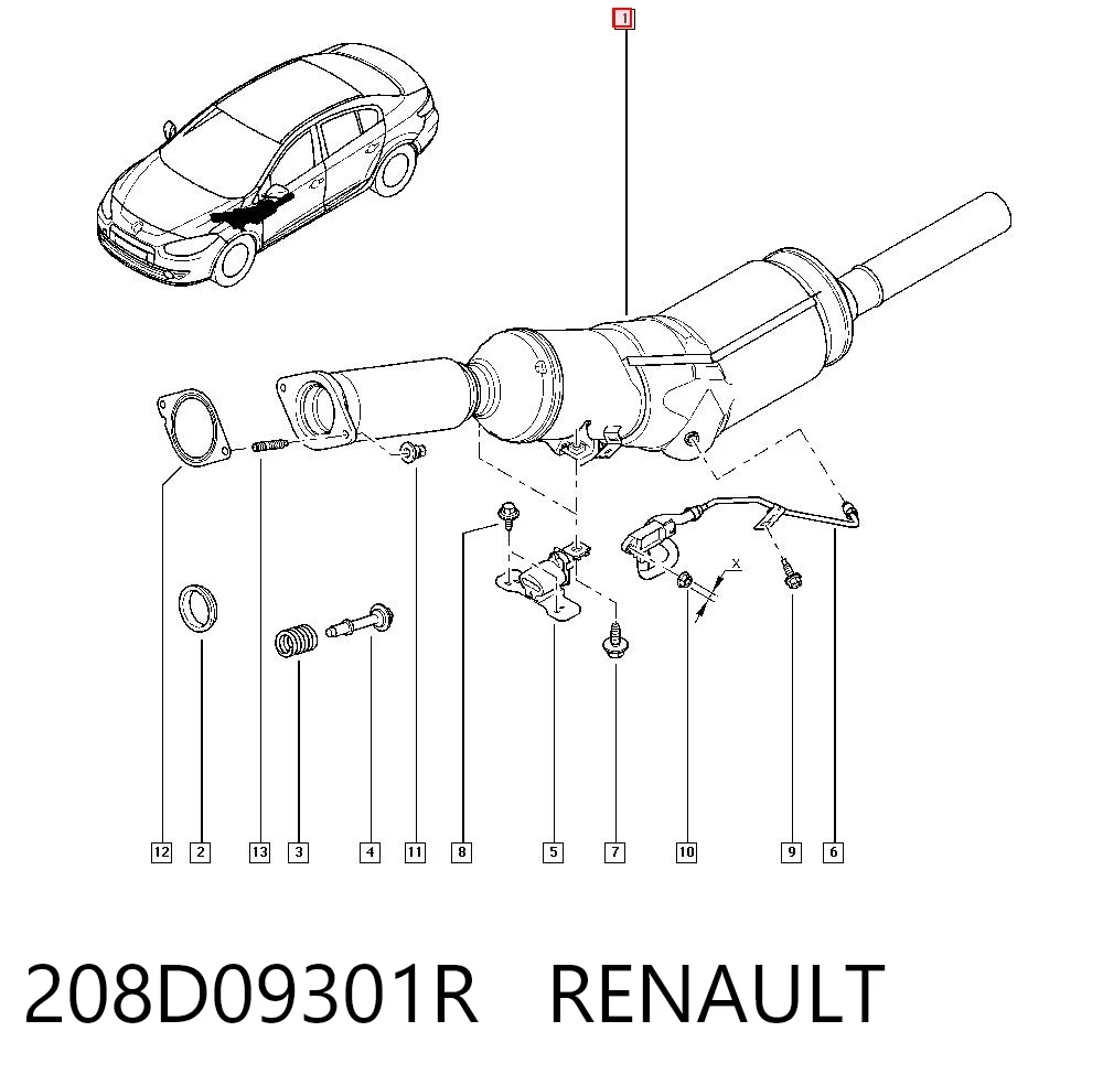 ДПФ фильтр Renault Megane III универсал (KZ0, KZ1) (2008 - 2016) цена, от 438.69 USD