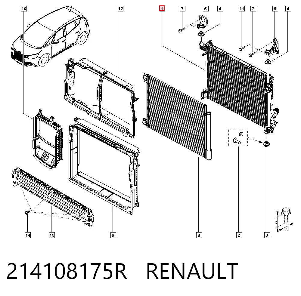 Купить Радиатор Рено Сценик GRAND IV R9