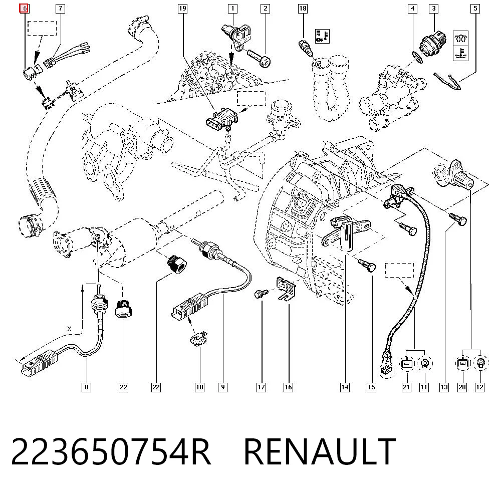223650754R Renault (RVI) Датчик давления воздуха