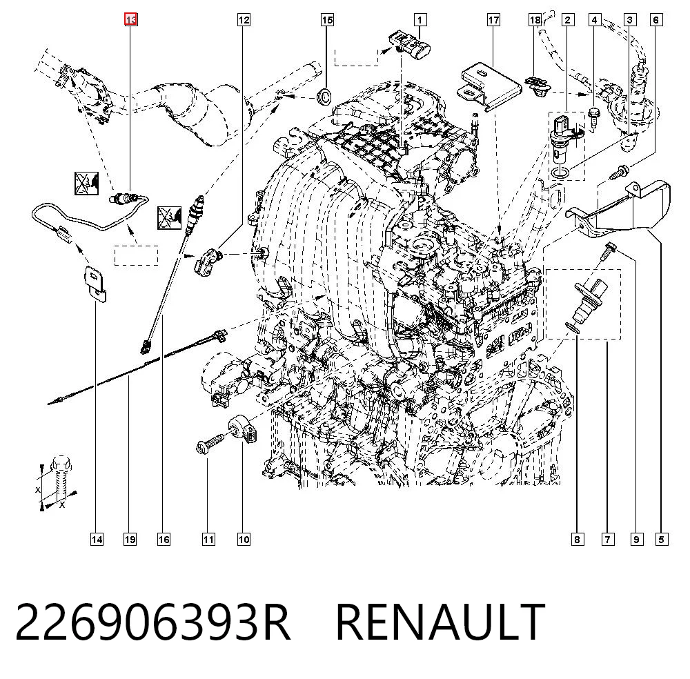 226906393R Renault (RVI) Датчик кислорода