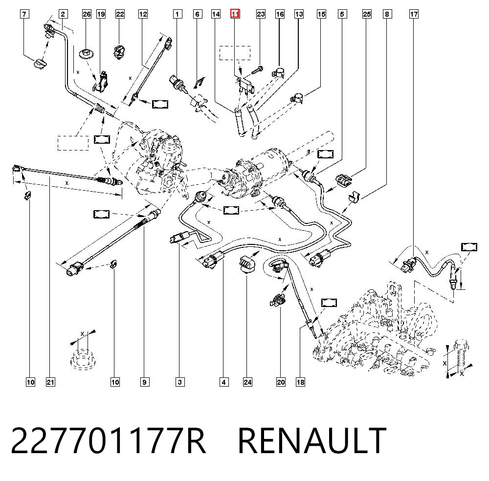 227701177R Renault (RVI) Датчик давления выхлопных газов