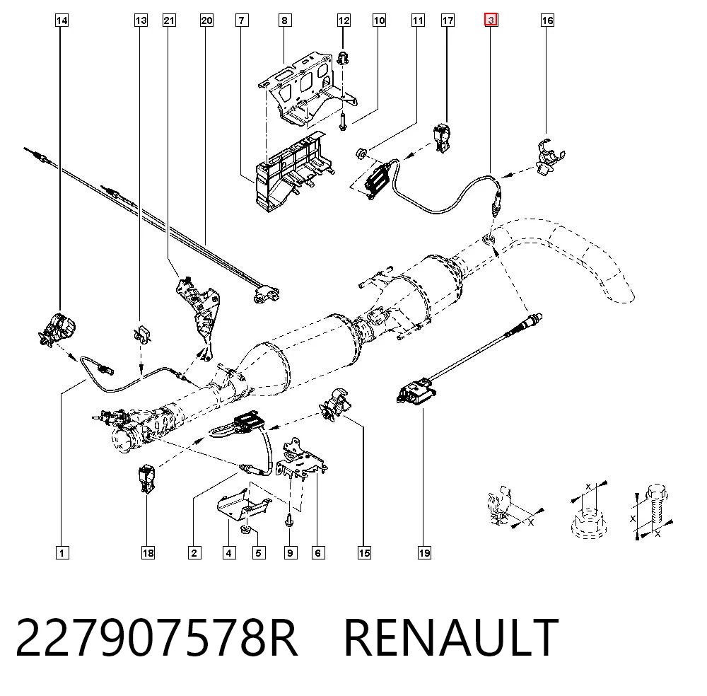 227907578R Renault (RVI) Датчик оксидов азота NOX
