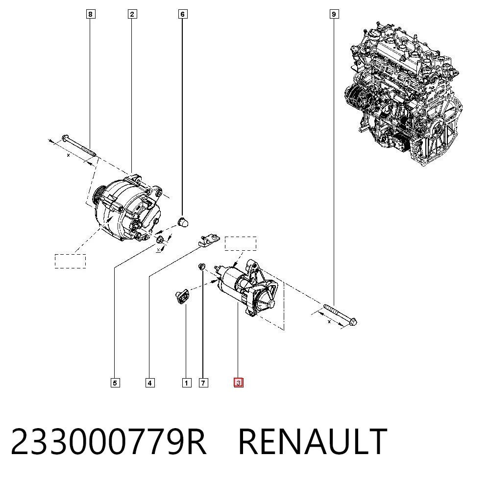 233000779R Renault (RVI) Стартер автомобиля