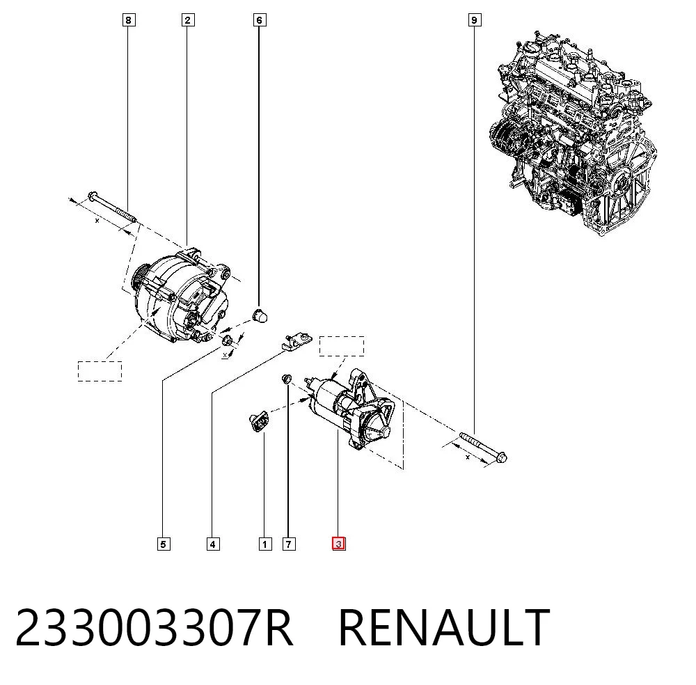 233003307R Renault (RVI) Стартер автомобиля