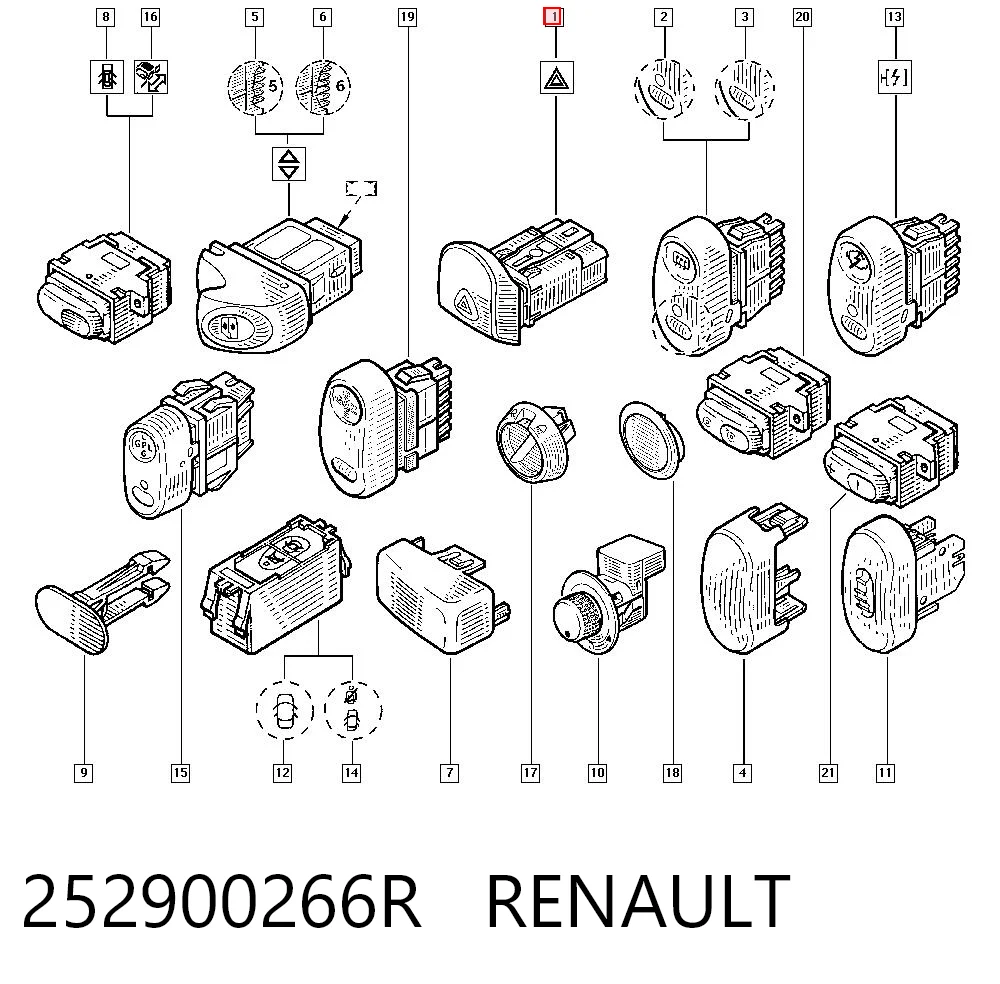 2529000QAA Nissan/Infiniti Аварийная кнопка