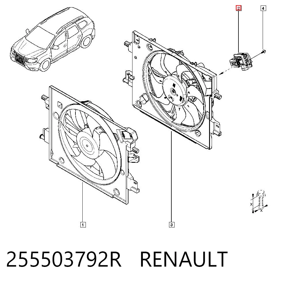 255503792R Renault (RVI) Регулятор оборотов вентилятора охлаждения (блок управления)