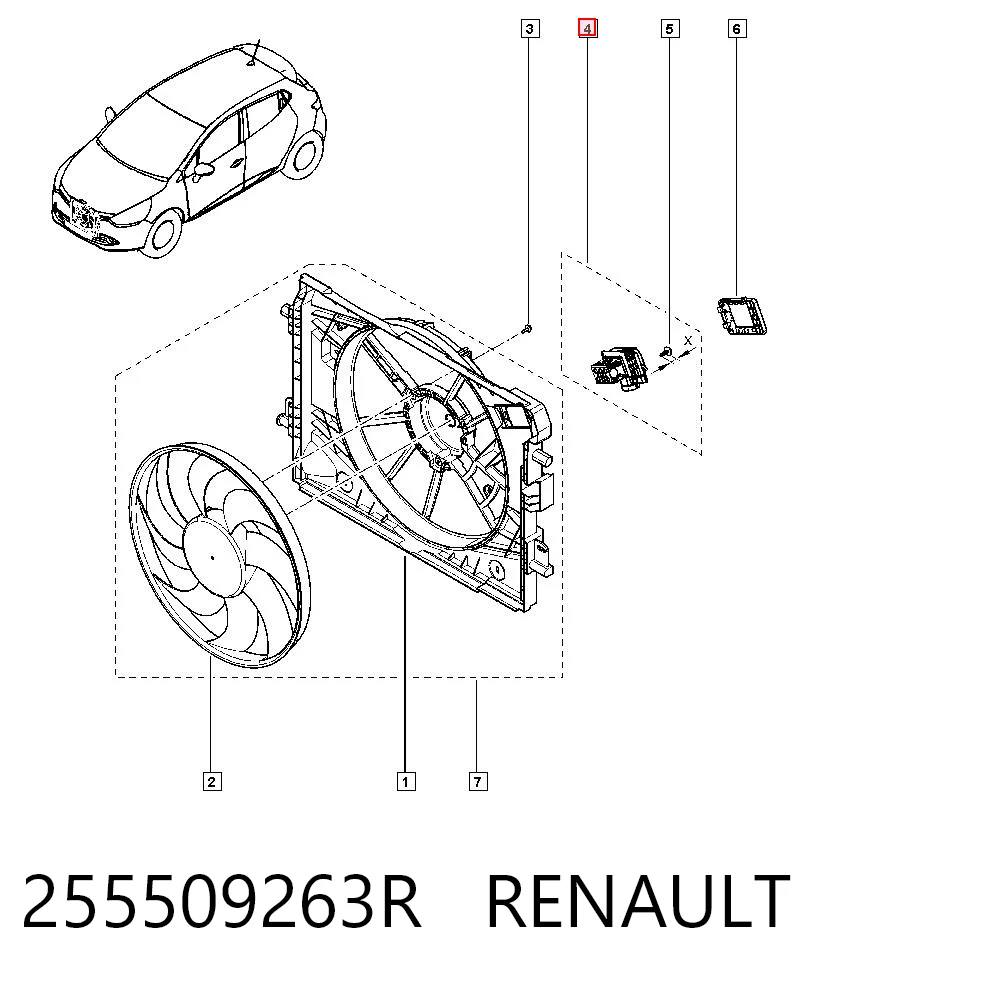 255509263R Renault (RVI) Регулятор оборотов вентилятора охлаждения (блок управления)