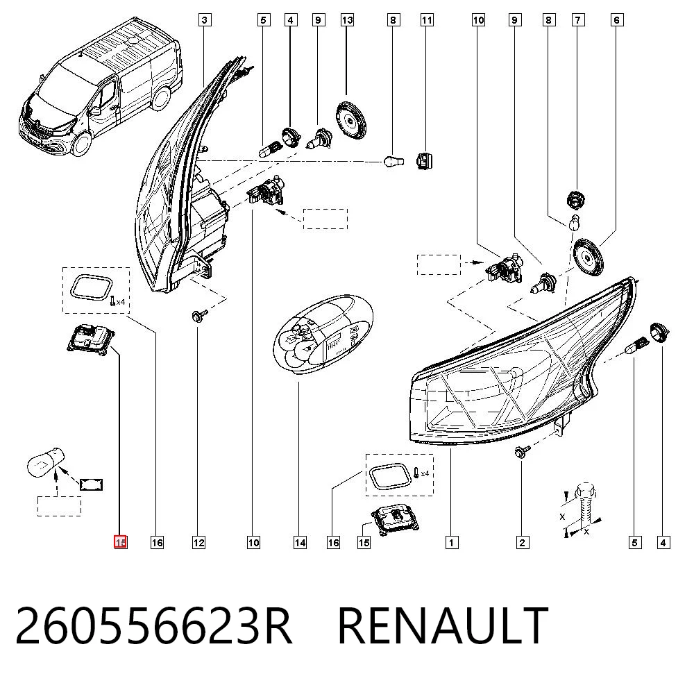 260556623R Renault (RVI) Блок розжига (ксенон)