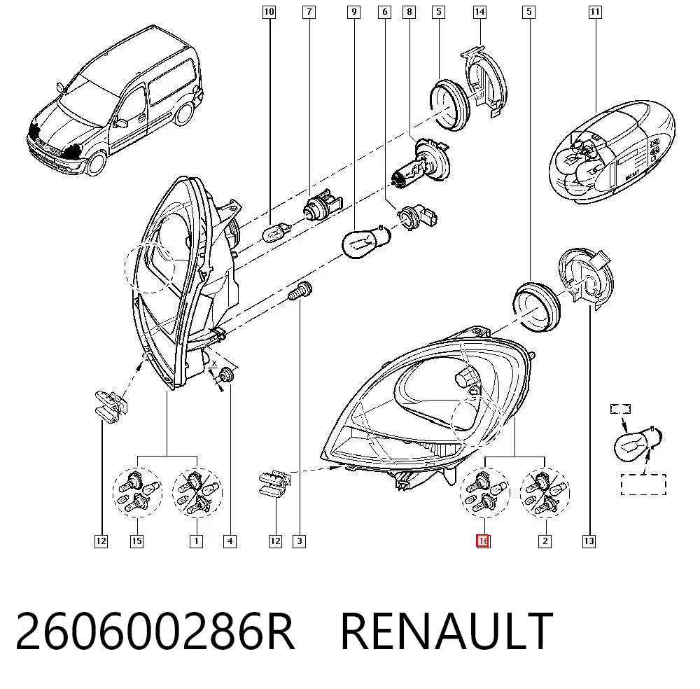 6061097E Polcar Фара