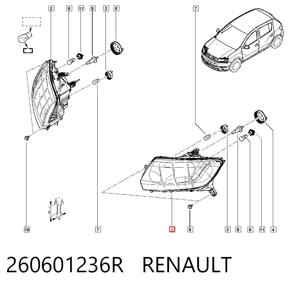 Купить 28B209E Polcar Фара левая передняя