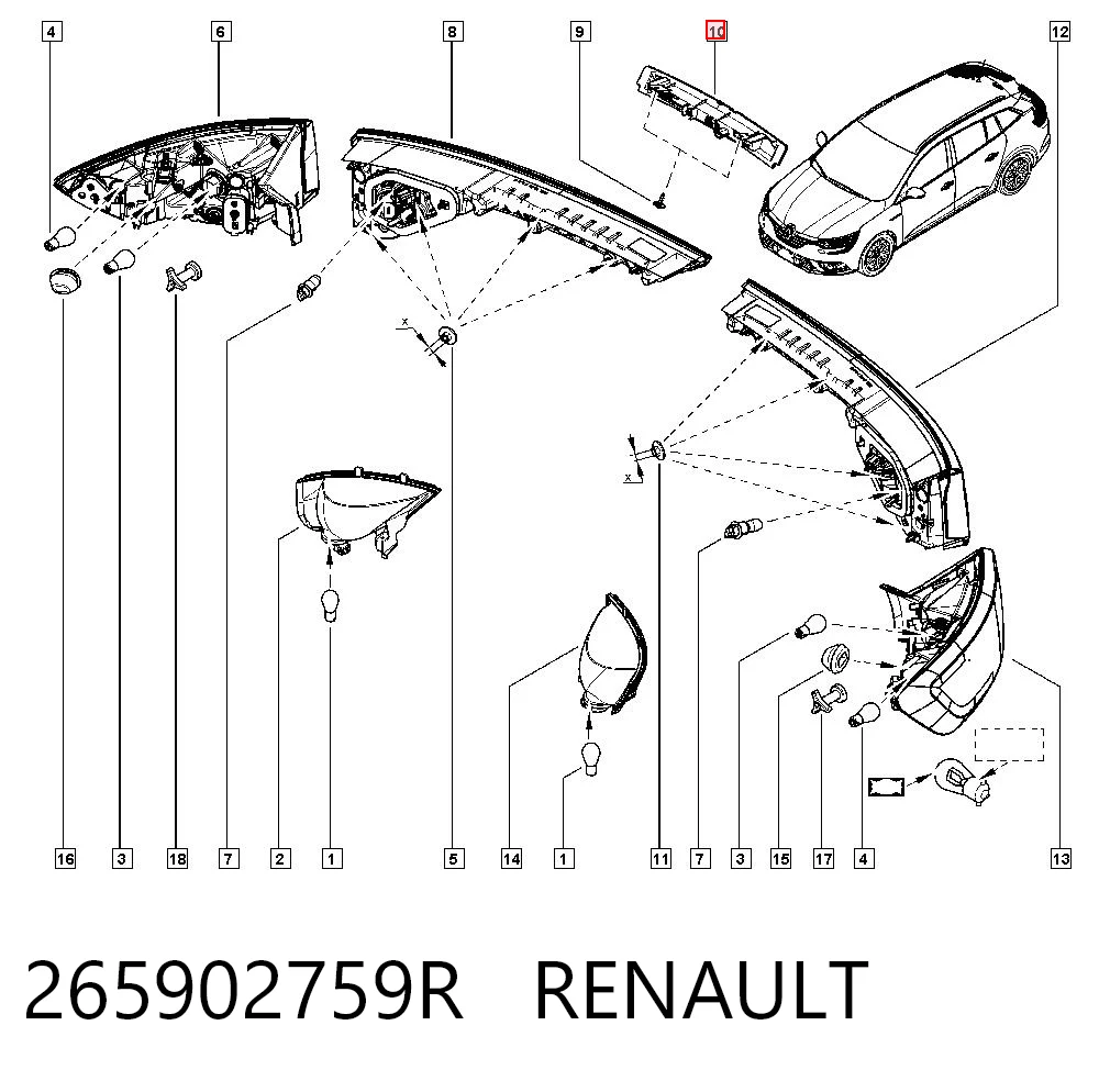 265902759R Renault (RVI) Фонарь сигнальный
