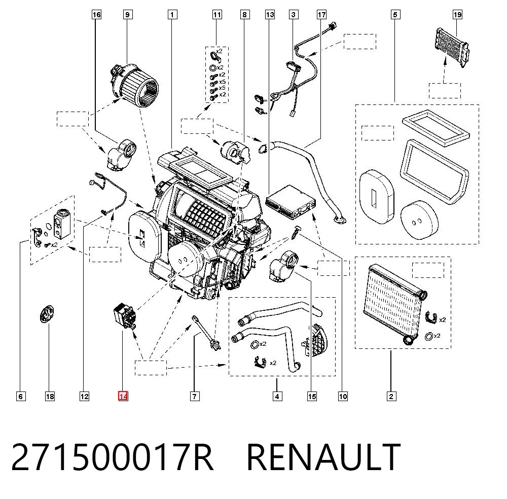 271500017R Renault (RVI) Реле печки