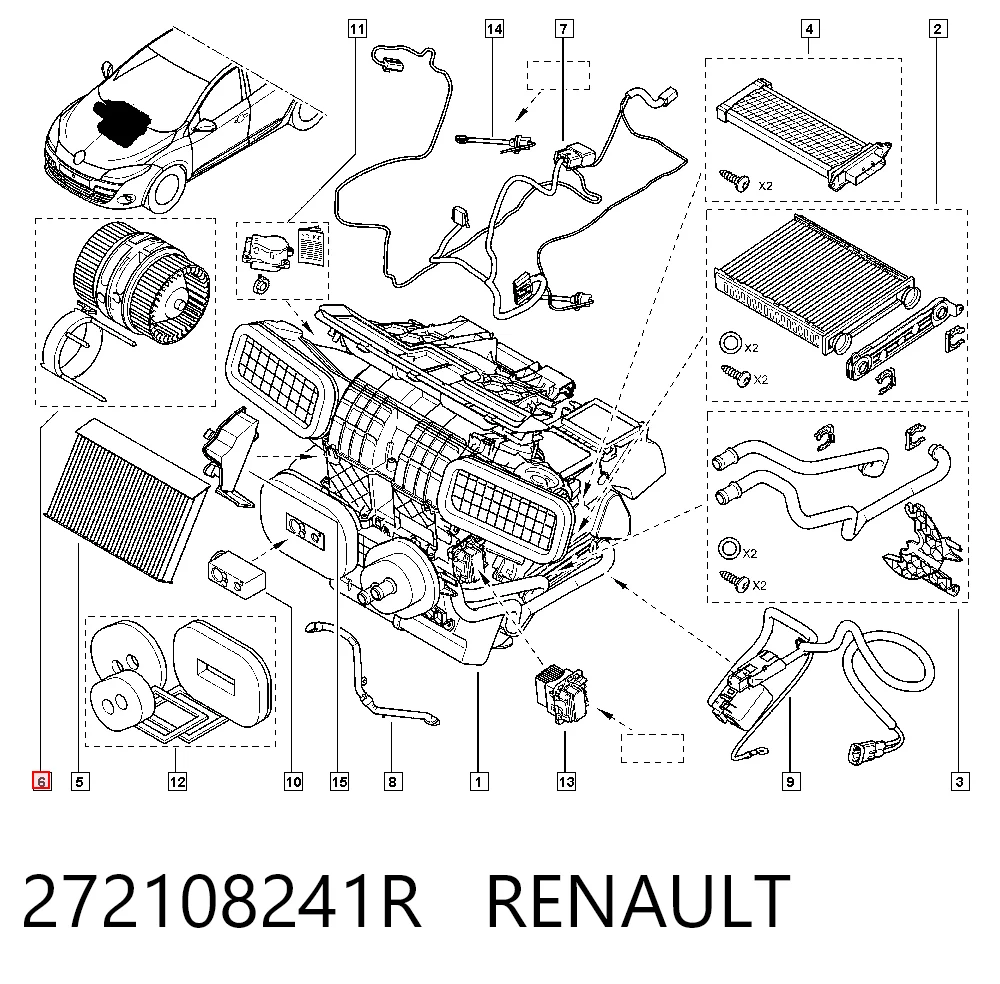 272108241R Renault (RVI) Электромотор печки