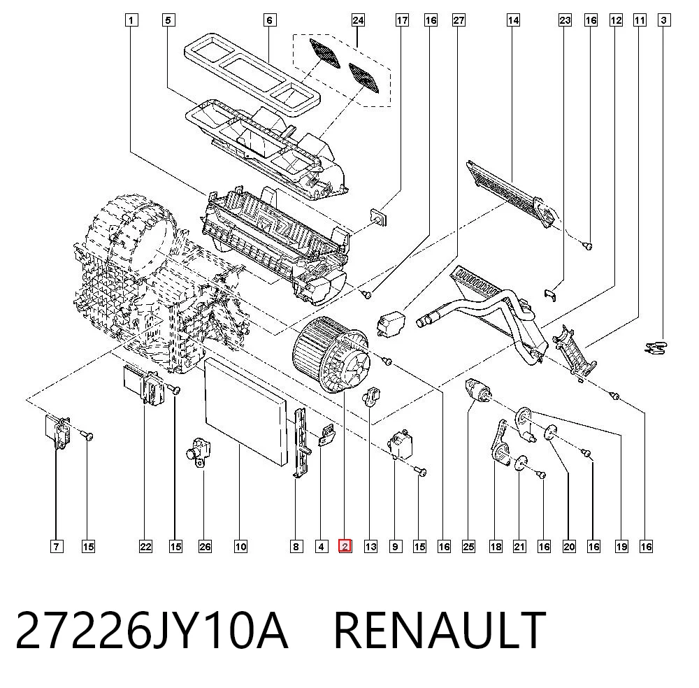 27226JY10A Renault (RVI) Электромотор печки
