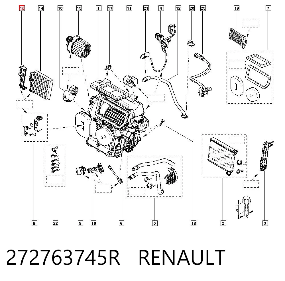272763745R Renault (RVI) Крышка фильтра салона