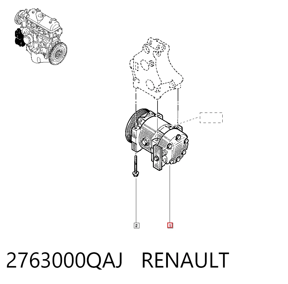Компрессор хладагента на Renault Twingo I C06