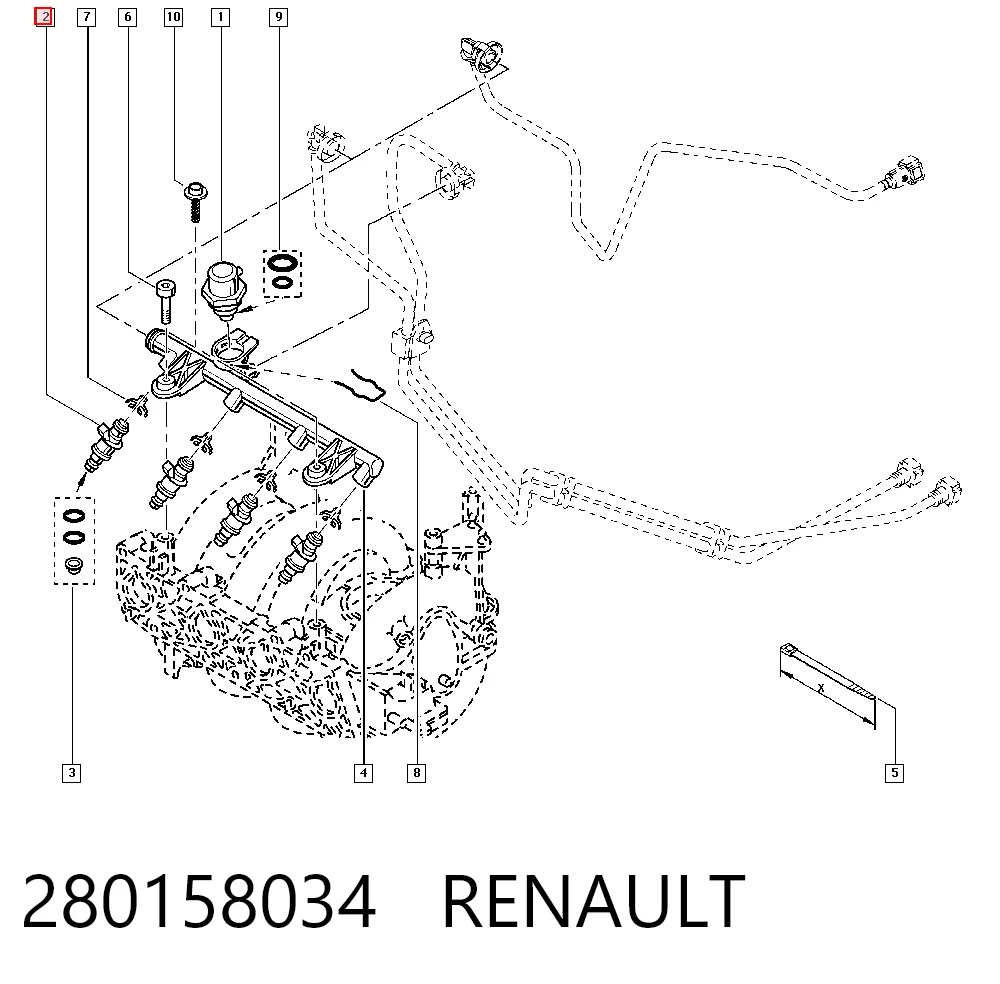 Форсунка инжектора Renault LOGAN I седан (LS) (2015 - 2026) цена, от 12.04 USD