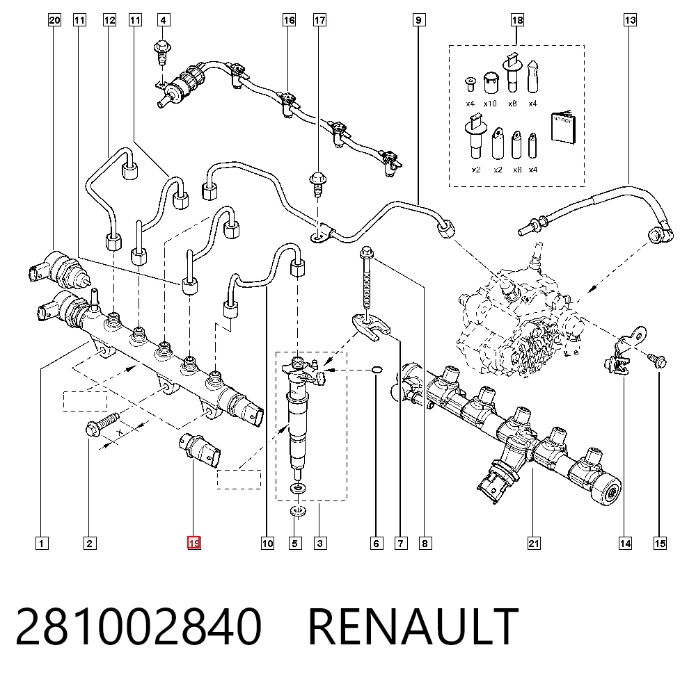  Датчик давления топлива Renault Laguna 3