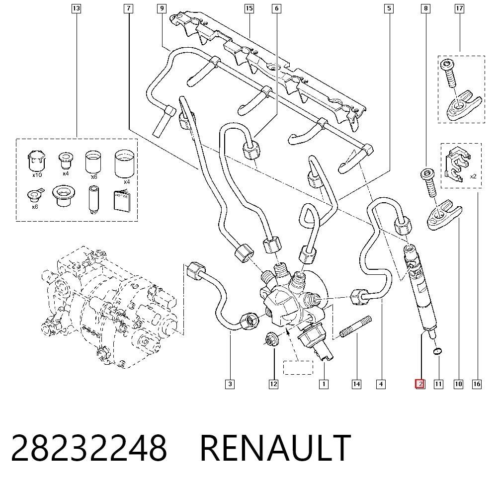 Топливные форсунки на Renault Clio SYMBOL LB0, LB1, LB2