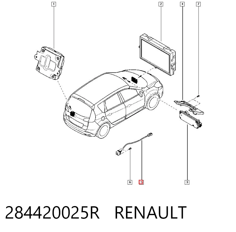 284420025R Renault (RVI) Камера системы обеспечения видимости