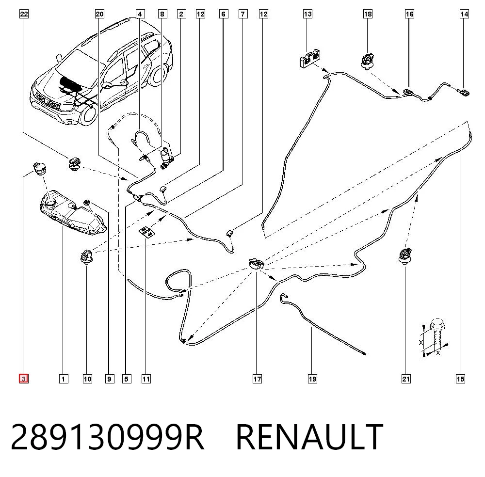 Крышка бачка омывателя Renault Megane 3