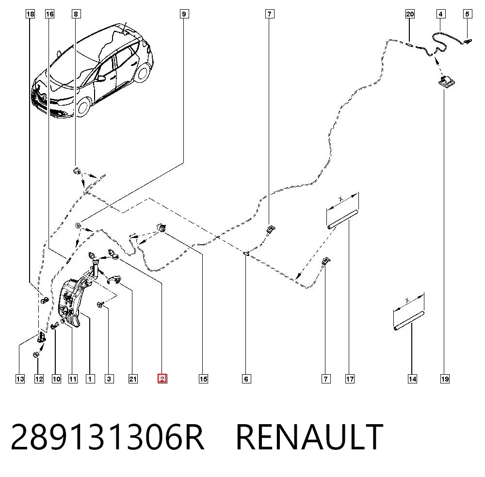  Крышка бачка омывателя Renault Scenic 
