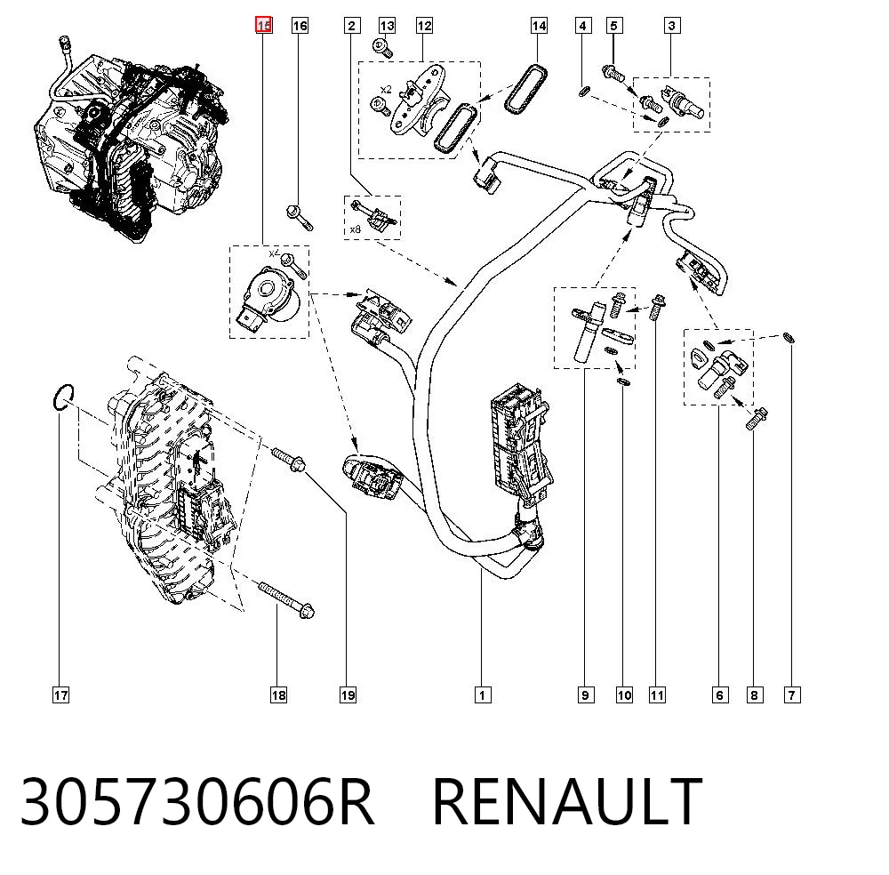 305730606R Renault (RVI) Клапан контроля гидропривода сцепления