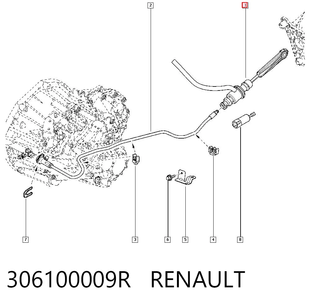 ГЦС Renault Laguna III хэтчбек (BT0, BT1) (2007 - 2015) цена, от 81.69 USD
