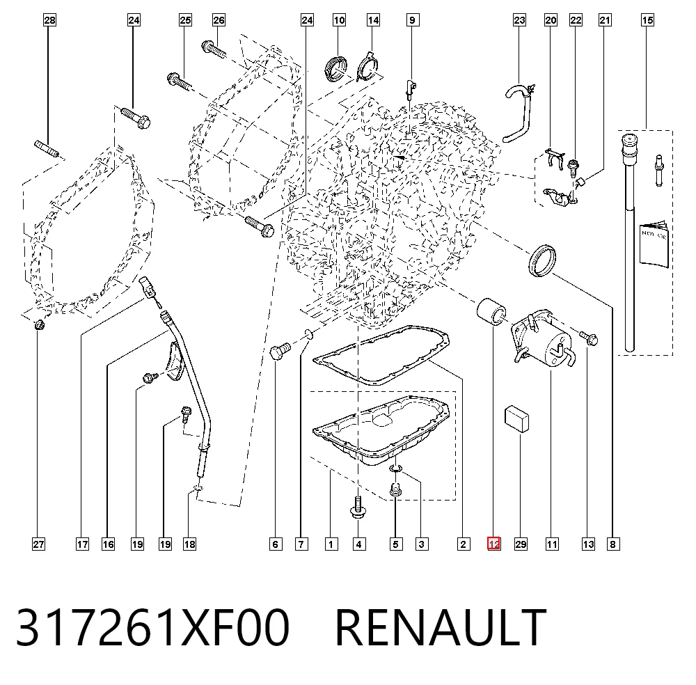 317261XF00 Renault (RVI) Масляный фильтр АКПП