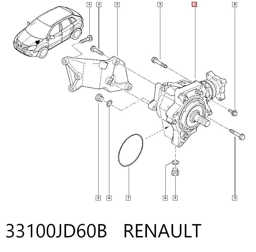 Коробка раздаточная в сборе Nissan Qashqai I внедорожник (J10) (2006 - 2013) цена, от 120.63 USD