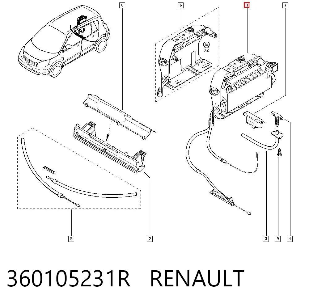 360105231R Renault (RVI) Модуль управления стояночного тормоза