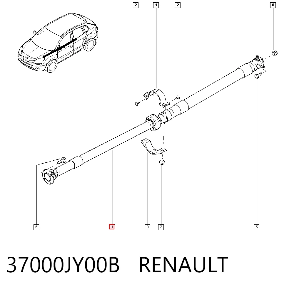  Кардан задний Nissan Qashqai 