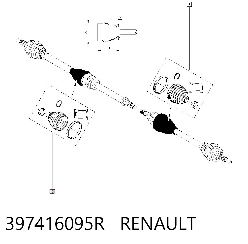 Пыльник шарнира угловых скоростей внутренний передний Renault Laguna III хэтчбек (BT0, BT1) (2007 - 2015) цена, от 9.85 USD