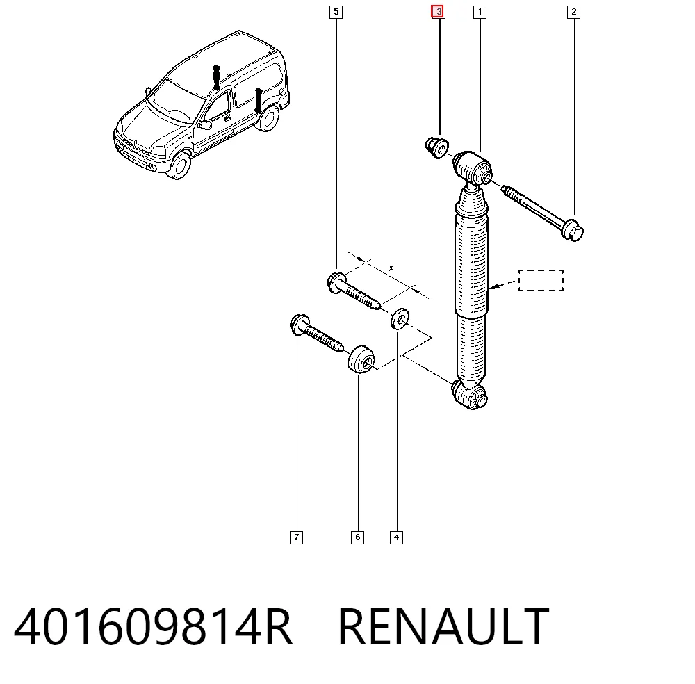 Болт развала Nissan/Infiniti 7703034241 цена, от 5.25 USD