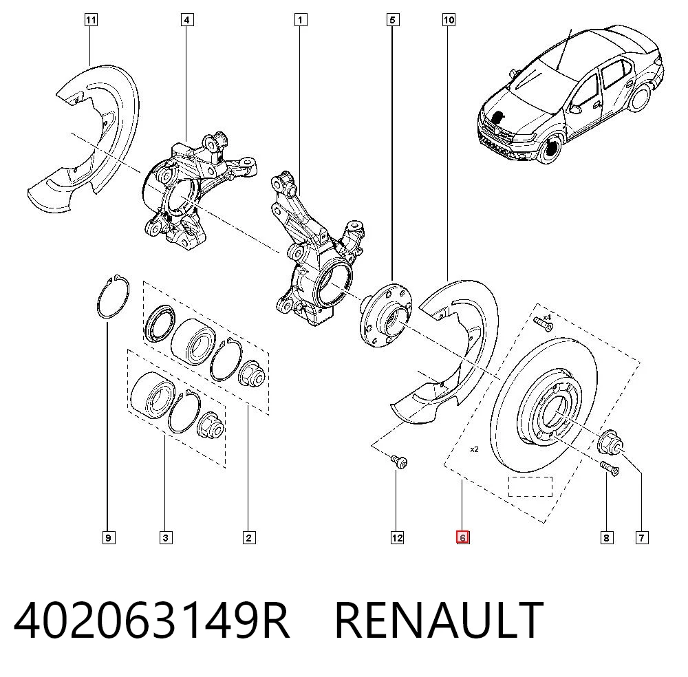 402063149R Renault (RVI) Диск тормозной передний
