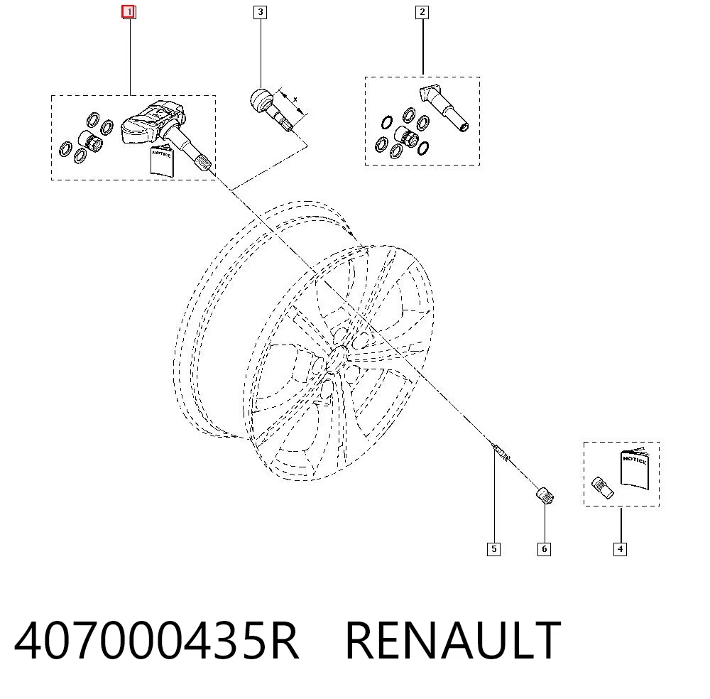 407000435R Renault (RVI) Манометр воздушный