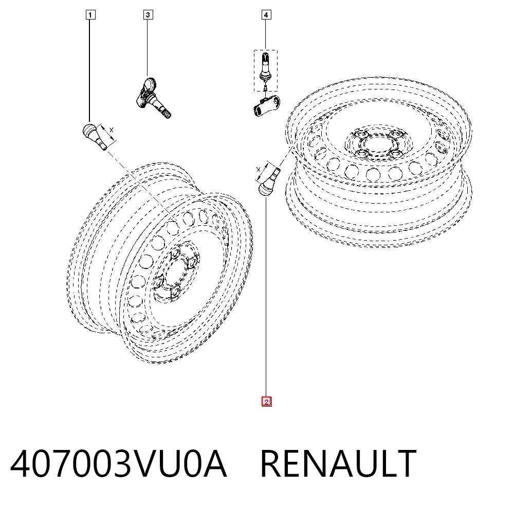 407003VU0A Renault (RVI) Манометр воздушный