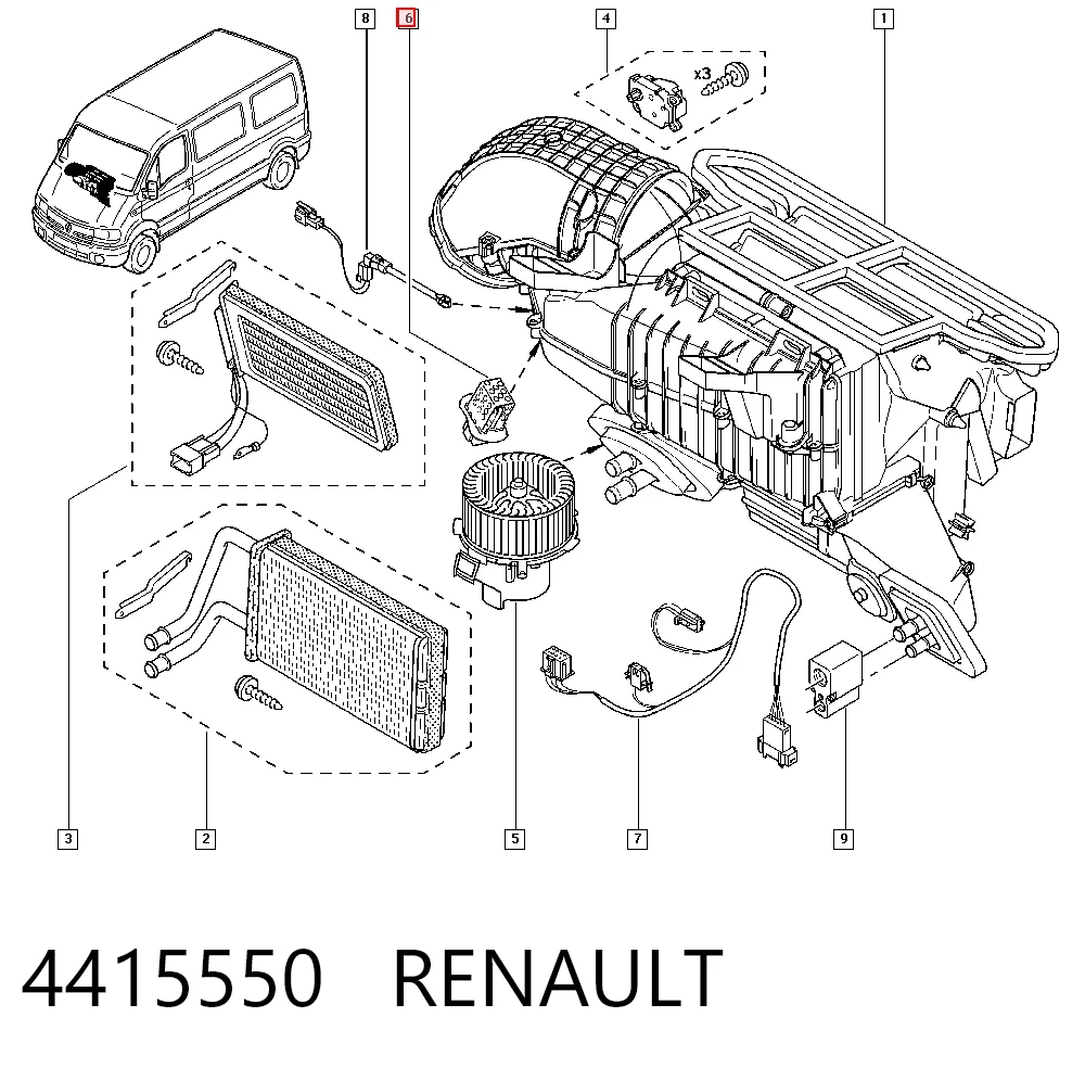 4415550 Renault (RVI) Реле печки