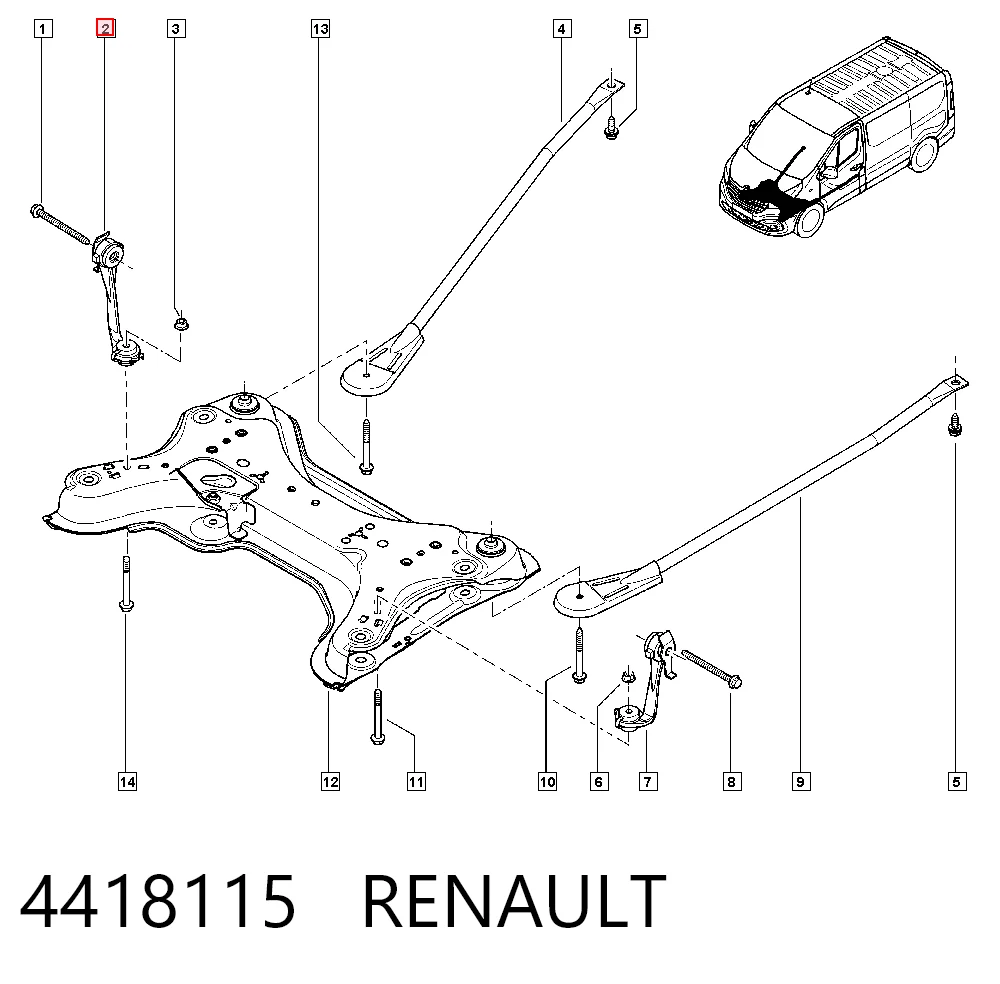 Растяжка переднего нижнего рычага правая General Motors 4418115 цена, от 40.76 USD