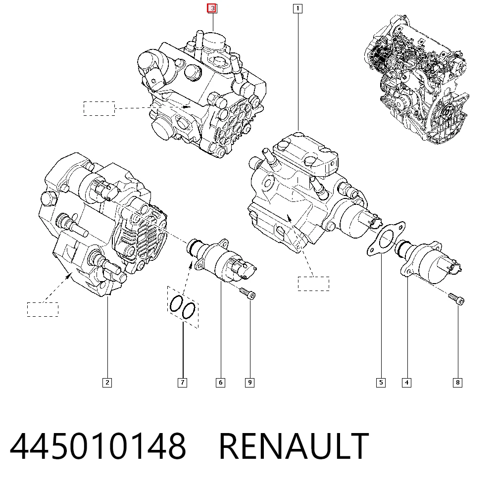 445010148 Renault (RVI) Насос топливный высокого давления (ТНВД)