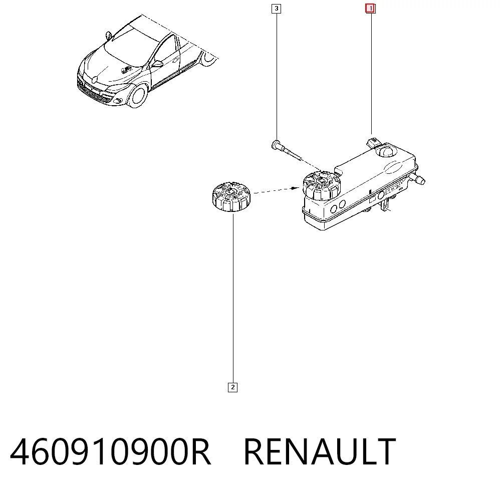 Бачок главного тормозного цилиндра на Renault Megane III KZ0, KZ1