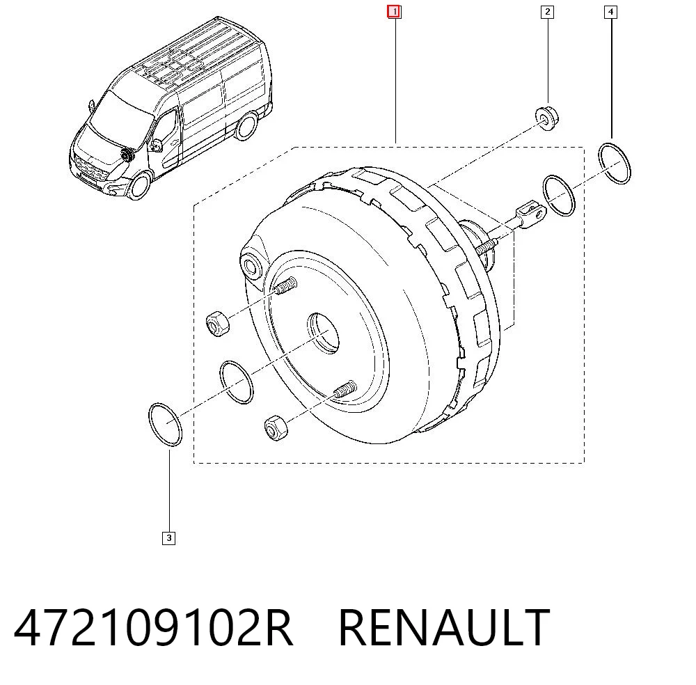 Вакуумник Renault Master III фургон (FV) (2010 - 2024) цена, от 67.93 USD