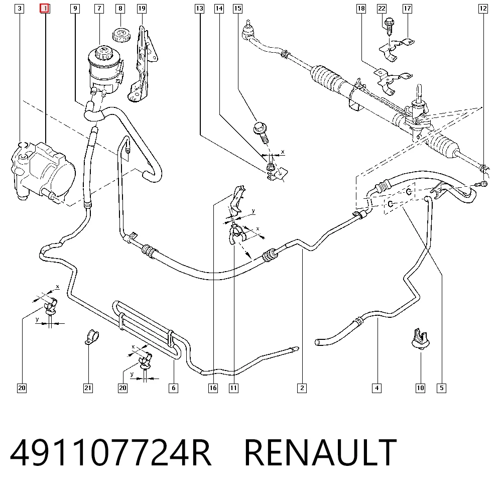 ГУР руля на Renault Espace IV JK0