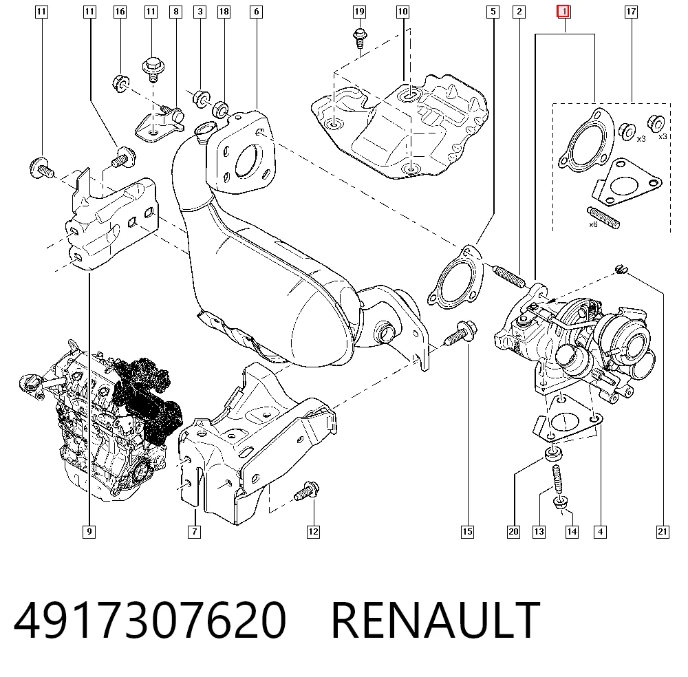 Турбина 4917307610 Mitsubishi