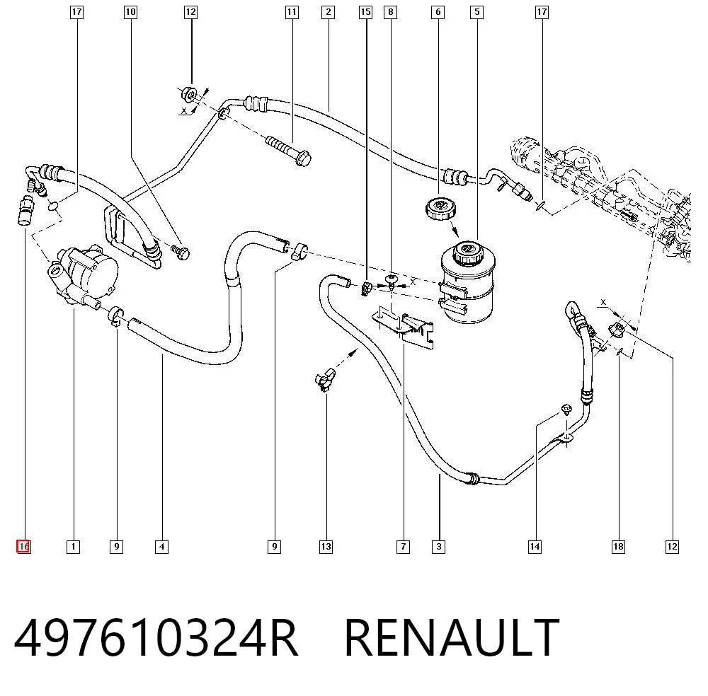 497610324R Renault (RVI) Датчик насоса гидроусилителя